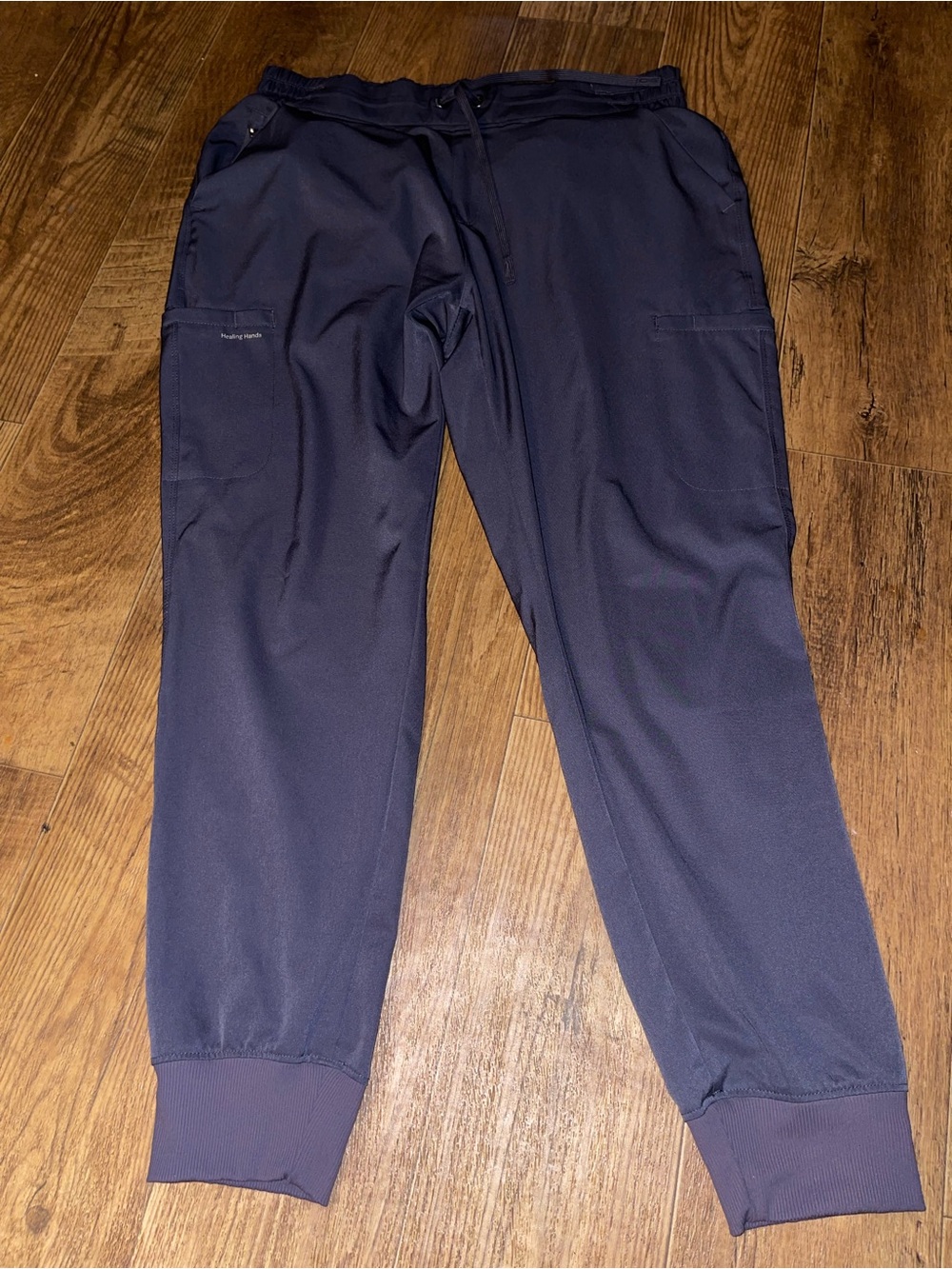 healing hands Track Jogger Scrub Pants with Ribbed Ankles